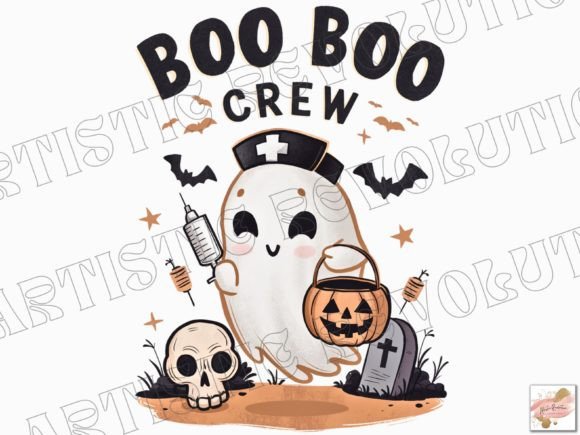Cute Ghost PNG Halloween Nurse PNG for Creative Projects