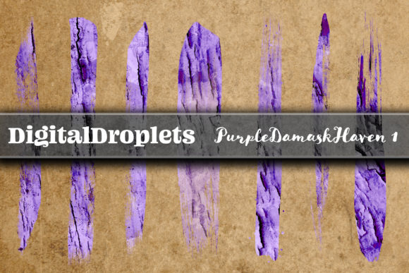 Elevate Your Projects with Free Purple Damask Brush Strokes