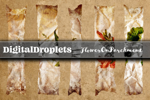 Flower on Parchment: 180 Washi Tapes for Digital Design