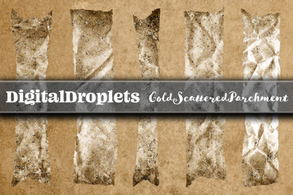 Gold Scattered 2: 20 Free Washi Tapes for Digital & Craft Projects