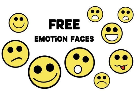 Practical Design with Free Emotion Faces Clipart