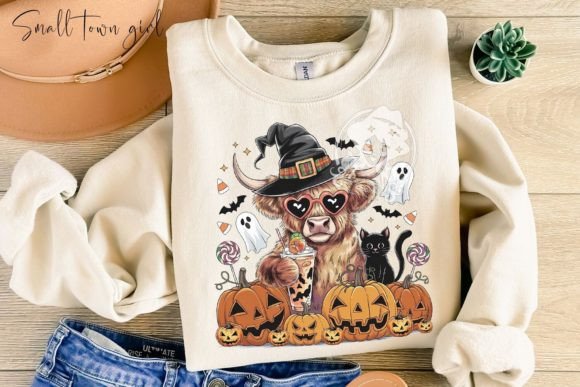 Spooky Meets Adorable: The Halloween Highland Cow Png for Your Projects