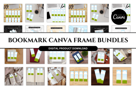 Transform Your Bookish Creations with the Bookmark Frame Template Bundle