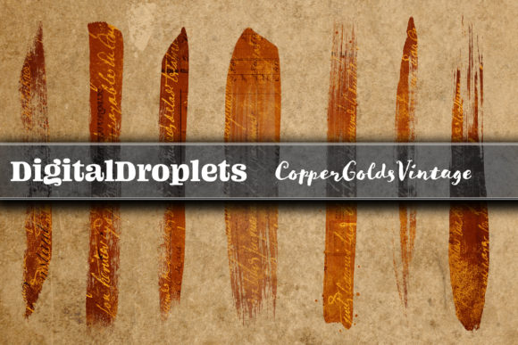 Unlocking the Aesthetic of Copper Gold Vintage Brush Strokes V1