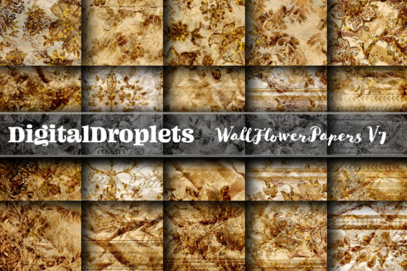 Wall Flowers Papers Vol. 7: Moody Textures for Your Designs