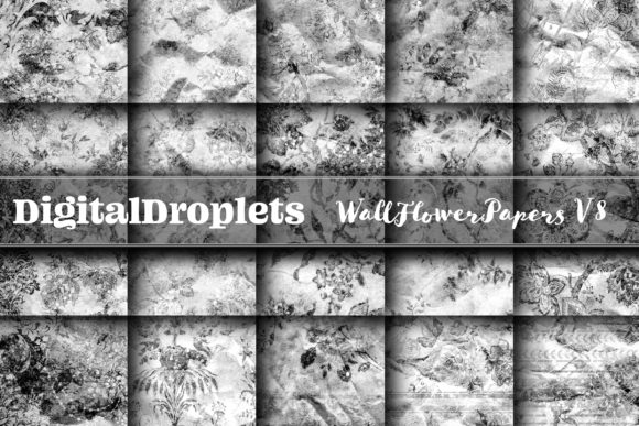 Wall Flowers Papers Vol. 9: Gothic & Vintage Digital Textures