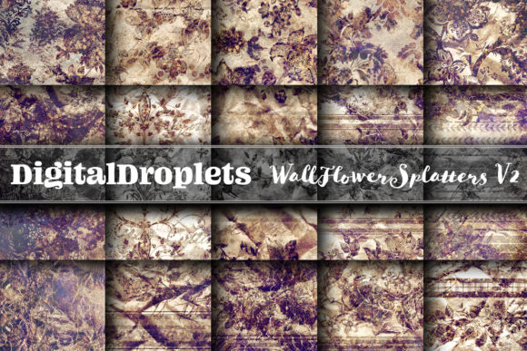 WallFlower Splatters Vol. 2: Textured Digital Papers for Designers