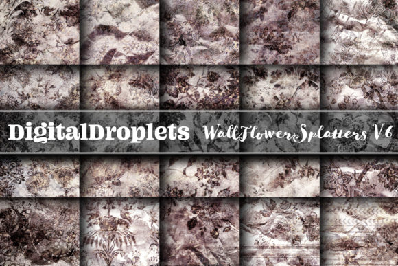 WallFlower Splatters Vol. 6 | Collection: Dark Textures for Design